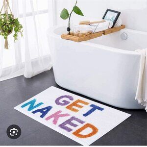 Get Naked Bathmat Bathroom Rug Microfiber 32"x20" Super Absorbent Non-Slip Plush